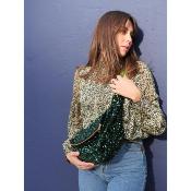 Banane Sequins vert - Glitter vert