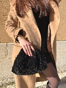 Bourse Sequins Noir réversible Glitter noir