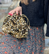 Bourse Sequins or - Glitter or