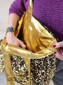 Cabas sequins Or - Glitter Or